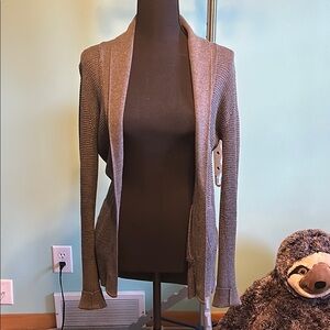 American Eagle Outfitters Gray Cardigan Sweater Lightweight Knit